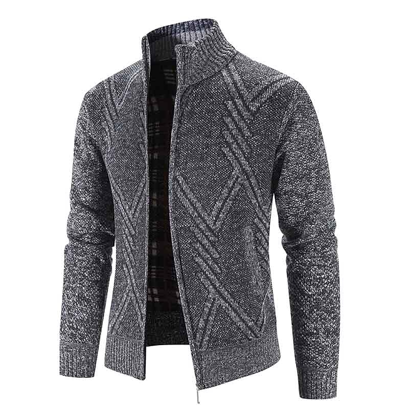 Per uomo Cardigan Maglione Maglione da abito A coste Maglia Standard Lavorato a maglia Banda Colletto Mao Top caldi Contemporaneo moderno Da tutti i giorni Per uscire Abbigliamento Autunno Inverno del 2026 a $36.99 –P5