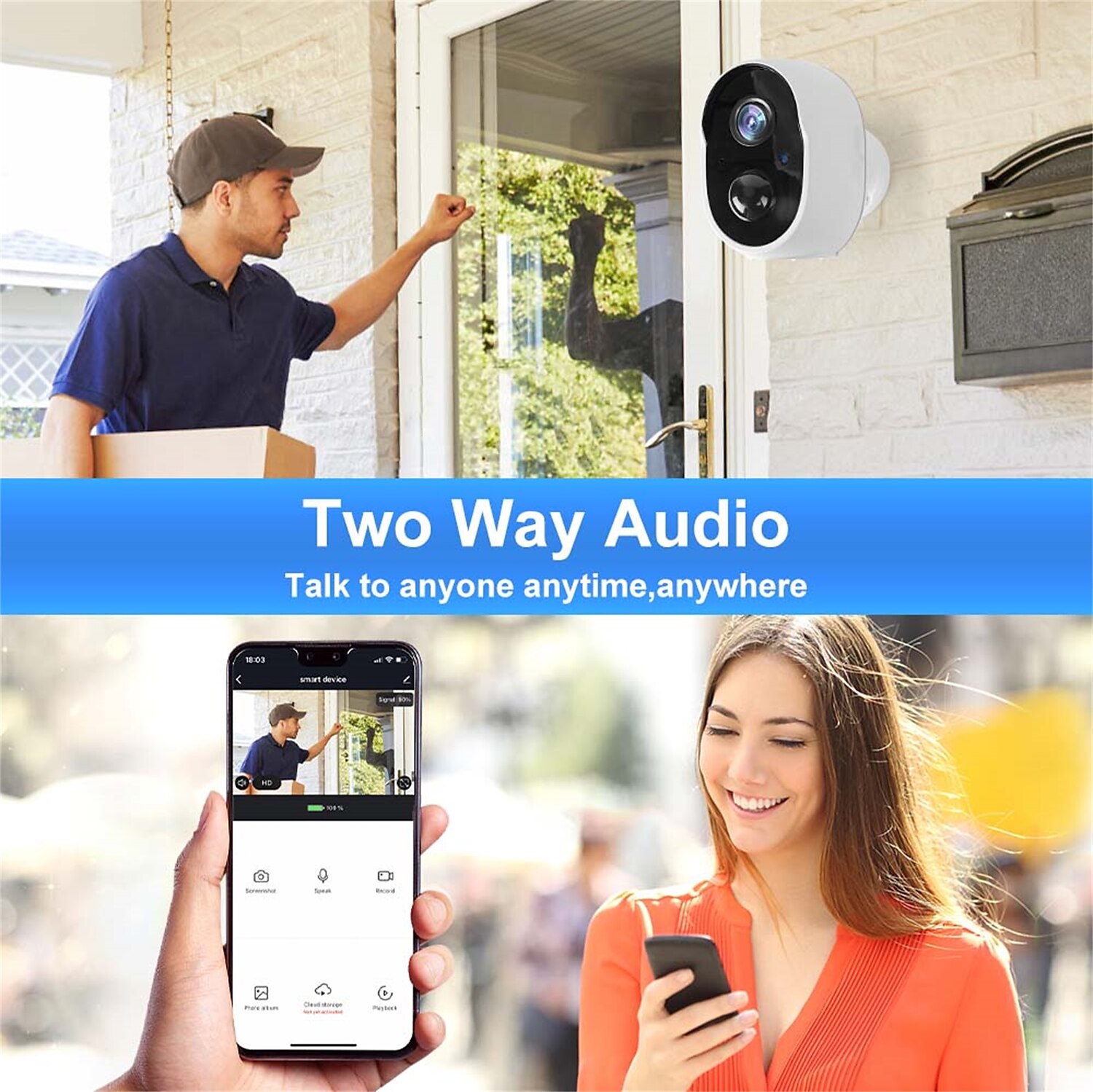 Built-in Battery HD 1080P Wifi IP Camera Wireless Home Suveillance Camera Outdoor Waterproof Camera Infrared Night Vision Intelligent Tracking Two Way Audio CCTV Camera 2025 - $111.99 –P7