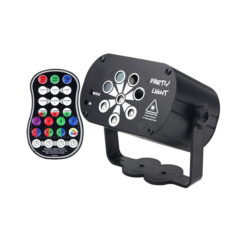 New USB LED Stage Light Laser Projector Disco Lamp with Voice Control Sound Party Lights for Home DJ Laser Show Party Lamp 2025 - $46.99 –P13