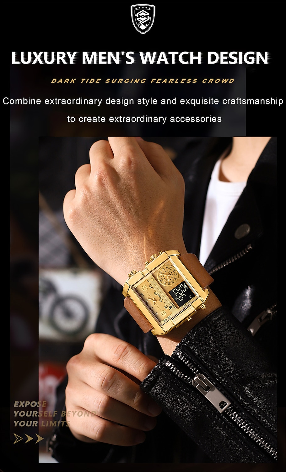 POEDAGAR Luxury Men Quartz Watch Sports Rectangle Waterproof Multifunction Analog Quartz Wristwatch Luminous Calendar Men Watch Digital Men's Watches 2025 - $34.99 –P9