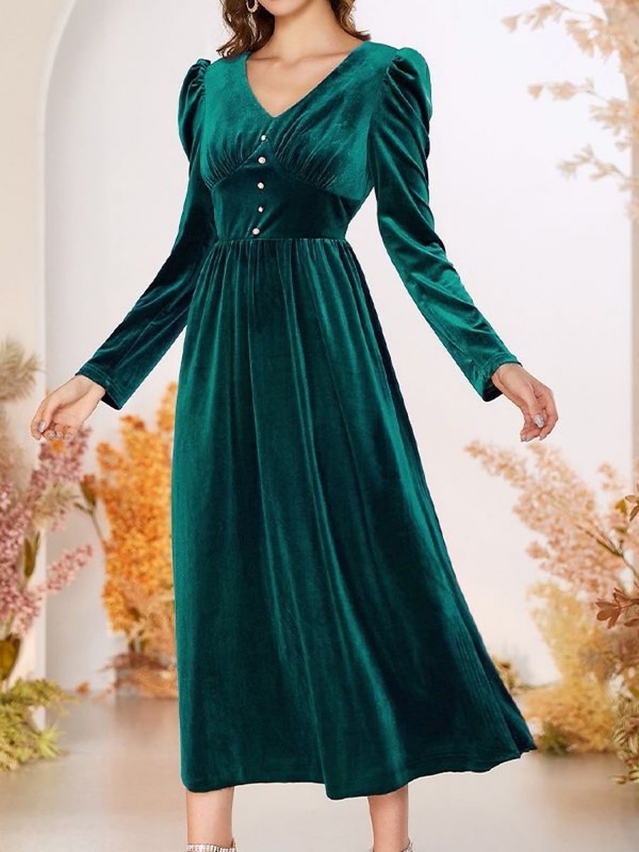 Velvet shift hotsell dress long sleeve