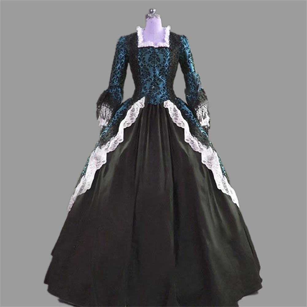 Rococò Vittoriano Abito da cocktail Lunghezza al pavimento Vestito Costume da festa Mascherata Manica del polsino svasato Taglie Forti Abito da ballo Costume Per donna Reale Carnevale Mascherata del 2026 a $121.99 –P10