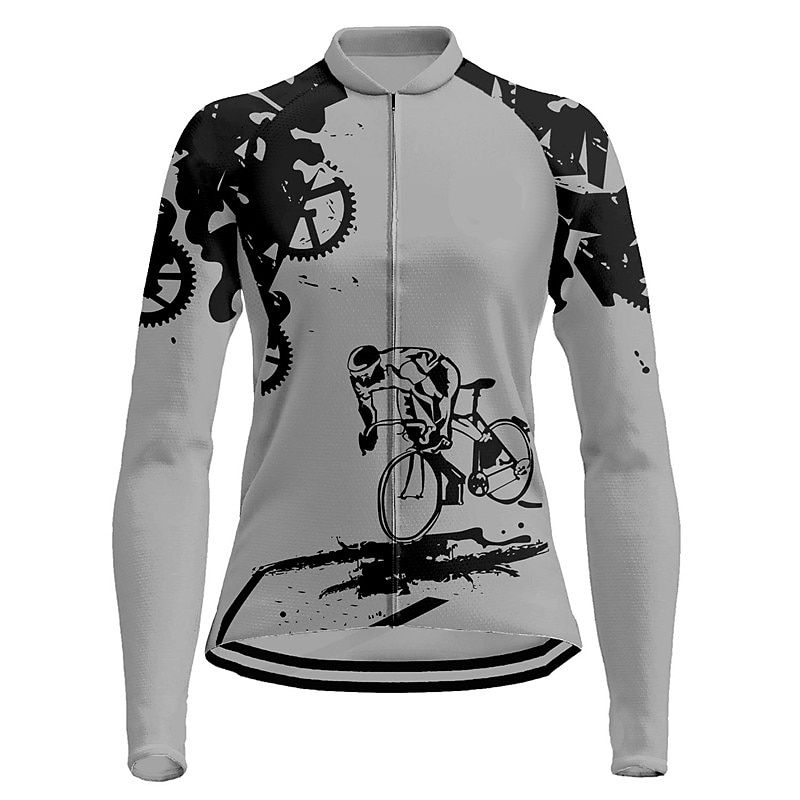 Maillot De Ciclismo Para Mujer, Manga Larga, Transpirable