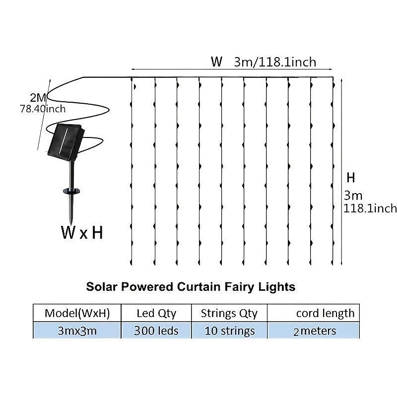 lámpák led függöny lámpák 3*3 méteres színes fények csillagos jégcsap fények karácsonyi fények 2025 - $16.99 –P8