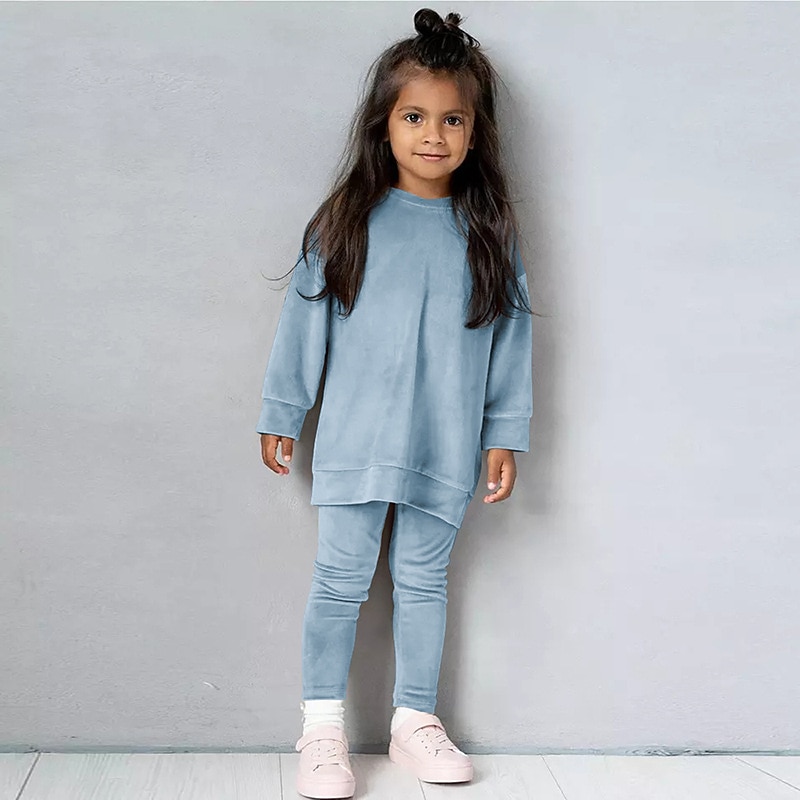2 предмета Дети (1-4 лет) Девочки Сплошной цвет Crewneck Комплект с капюшоном и спортивными штанами Устанавливать Длинный рукав Спорт на открытом воздухе 3-7 лет Осень Цвет шампанского Розовый Синий 2025 - $20.99 –P2