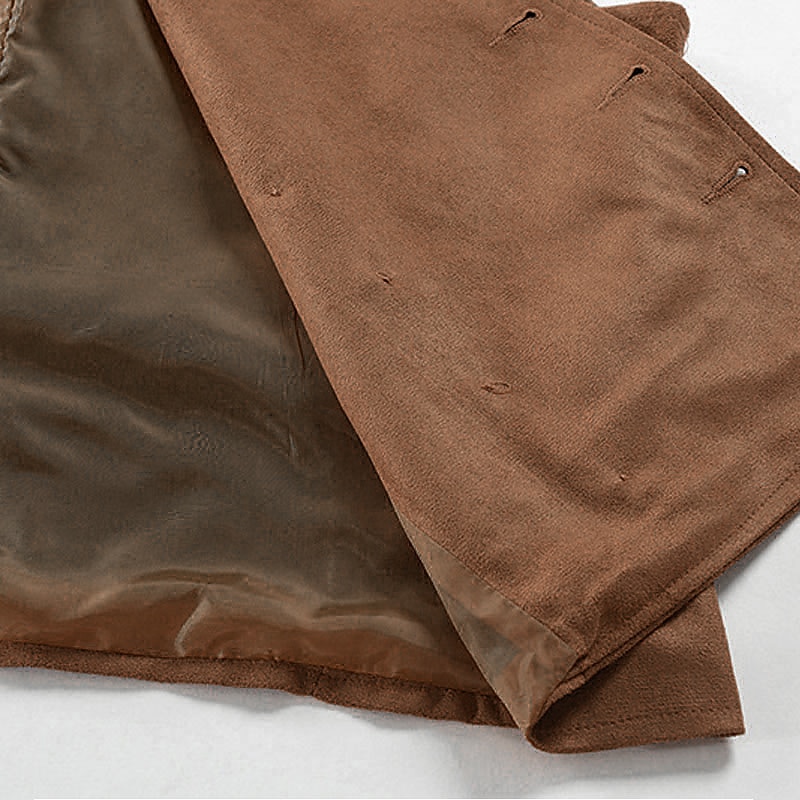 Men's Vest Waistcoat Daily Wear Vacation Going out Vintage Fashion Spring &  Fall Button Polyester Comfortable Plain Double Breasted Lapel Regular Fit Black Royal Blue Brown Rose Red Vest 2025 - $38.99 –P6