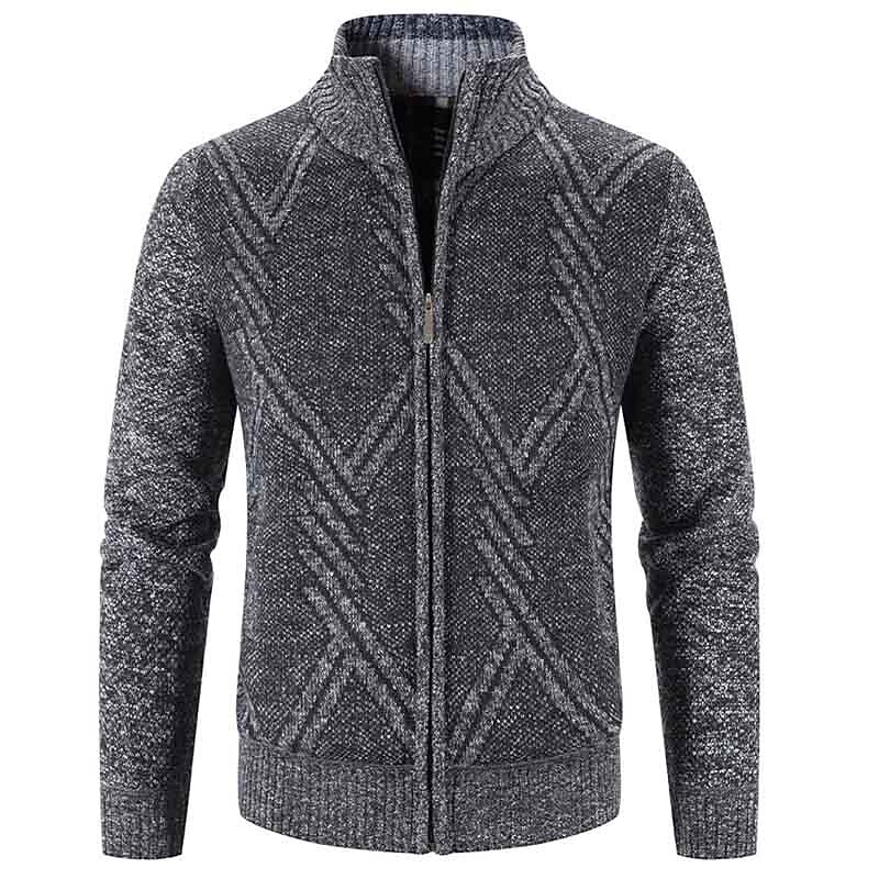 Per uomo Cardigan Maglione Maglione da abito A coste Maglia Standard Lavorato a maglia Banda Colletto Mao Top caldi Contemporaneo moderno Da tutti i giorni Per uscire Abbigliamento Autunno Inverno del 2026 a $36.99 –P6