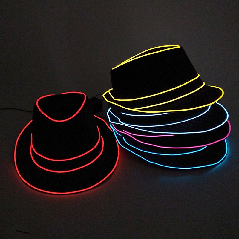 Luminous Hat Gentleman Performance Hat LED Glow Top Hat Party Gift Birthday Wedding Costume Christmas Halloween Supplies 2025 - $28.99 –P2