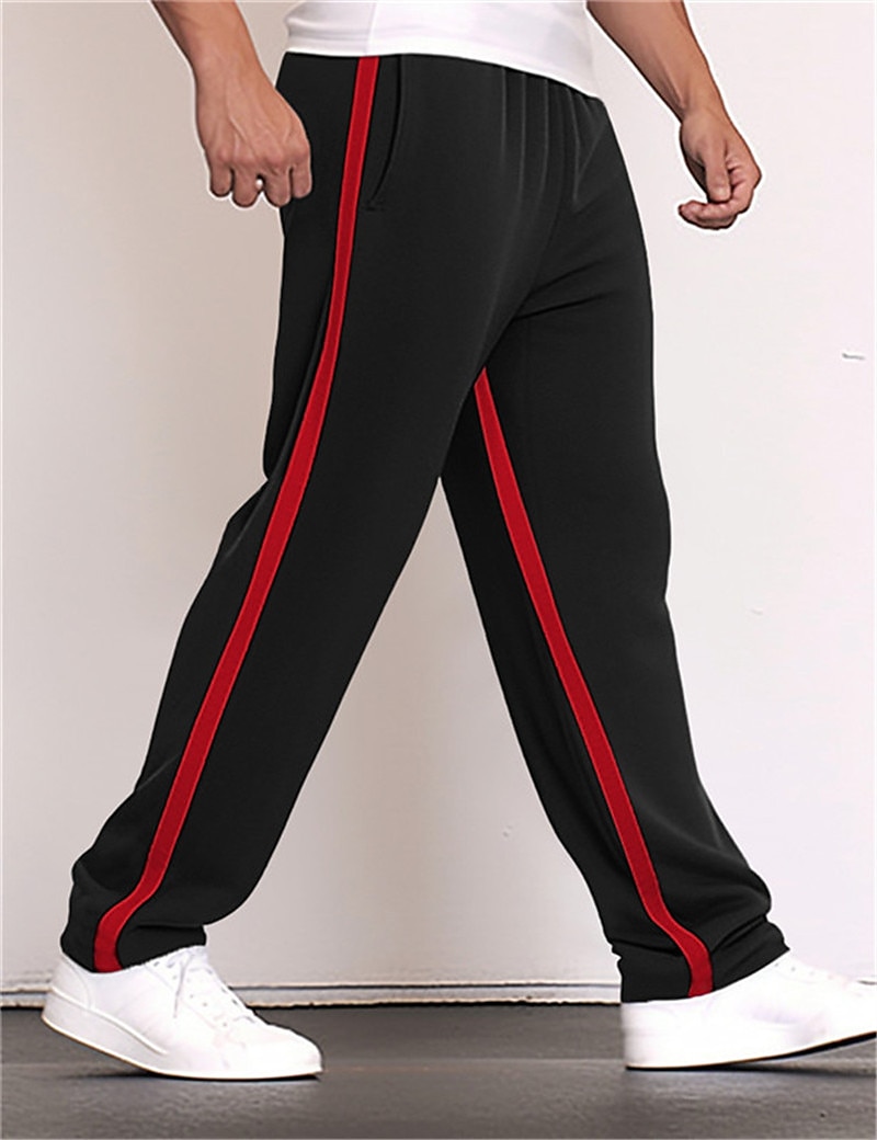 Trendy Slim Fit Joggers, Men's Casual Stretch Waist Drawstring Sports Pants  Sweatpants