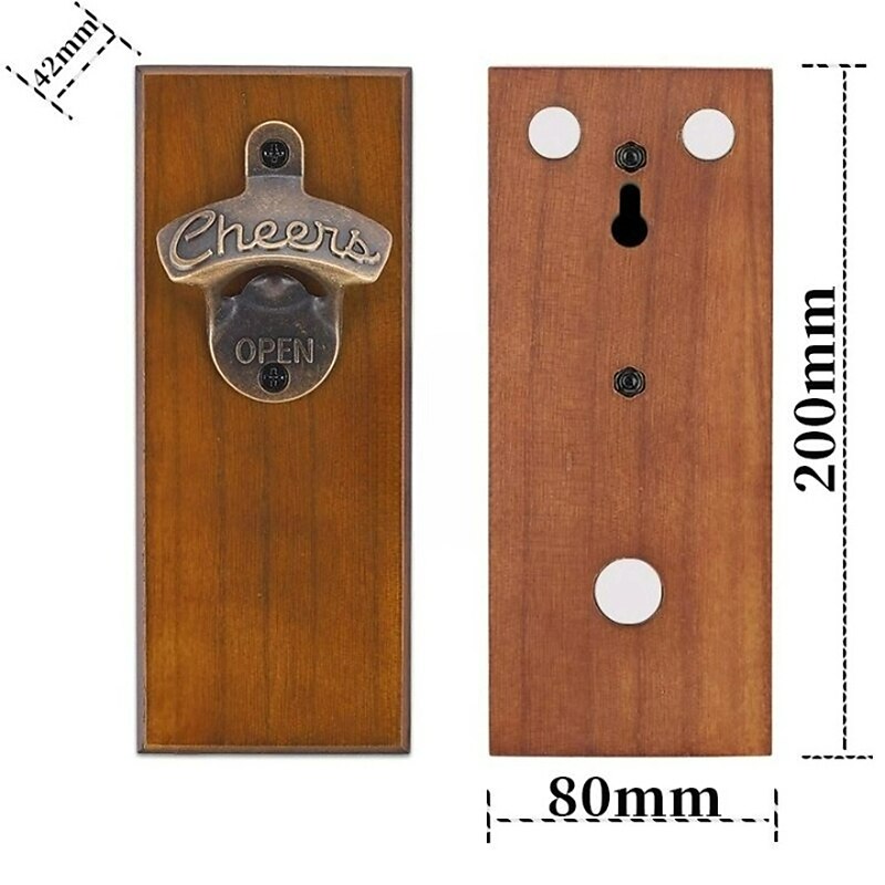 1pc Wooden Bottle Opener