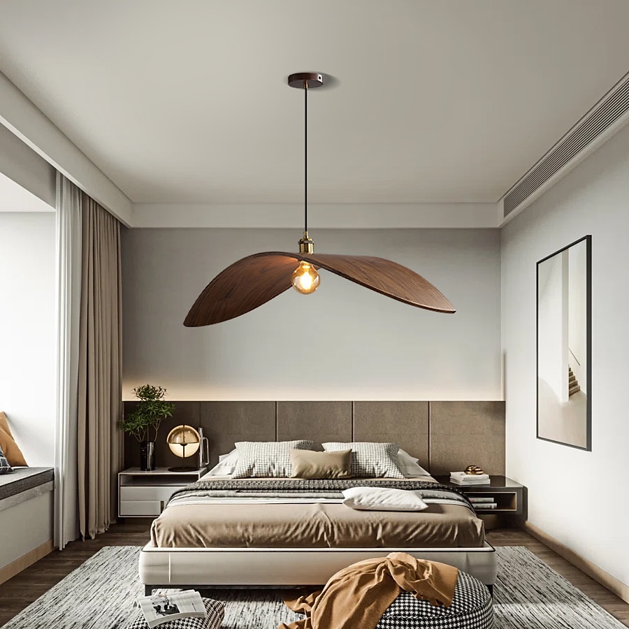 LED Pendant Light Wooden Wabi-Sabi Pendant Lights,Nordic Light Fixture,Minimalist Lamp,Wabi Sabi Lampshade,Rustic WabiSabi Ceiling Light Pendant Light 110-240V 2025 - $349.99 –P8