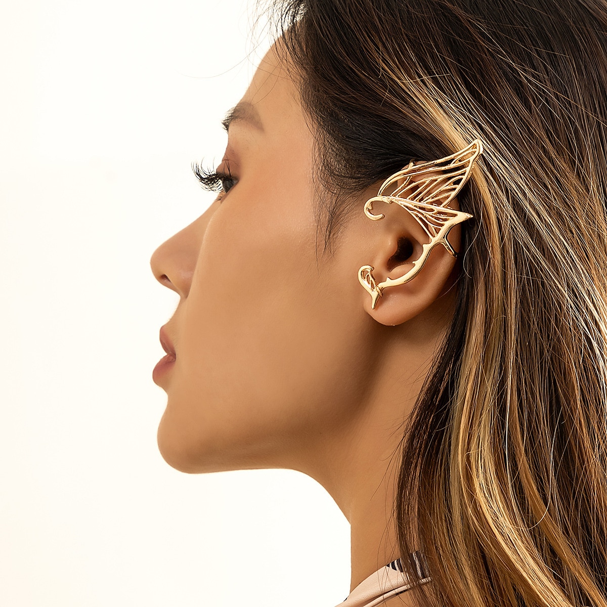 Elf Halloween Ear Cuffs punkowy gotyk Ubrać się Dla dorosłych Damskie Halloween Karnawał Mardi Gras Łatwe kostiumy na Halloween Wystroić 2025 - $10.49 –P5