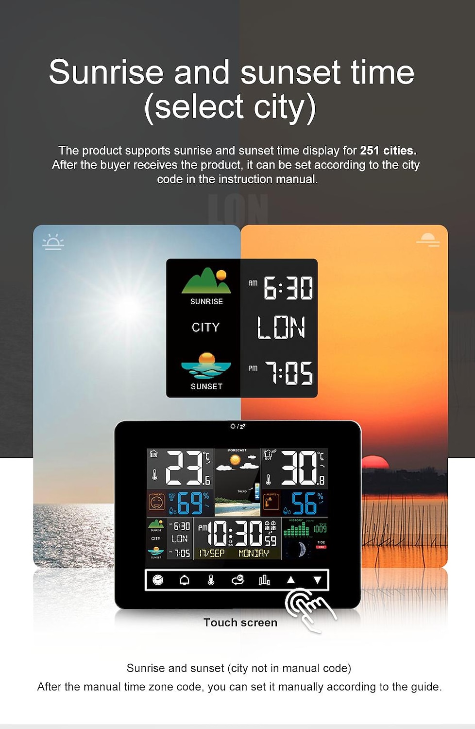 digitaal scherm wekker weerstation temperatuursensor met elektronische thermometer weerbarometer voorspellingssensor 2025 - $66.99 –P3