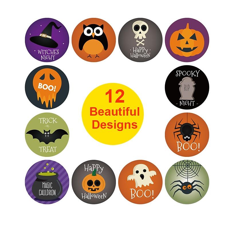 Sticker - Halloween Circle Envelope Seal Sticker