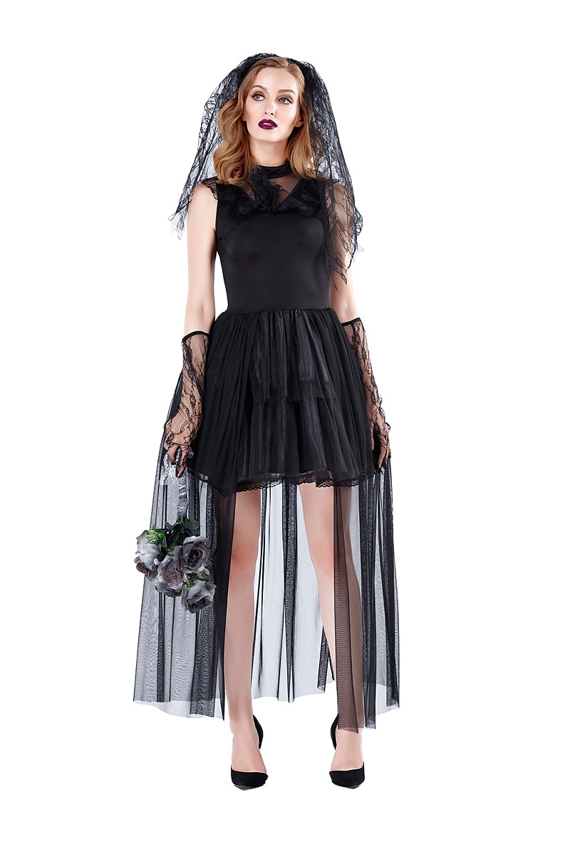 Beetlejuice Duch nevěsta Lydia Deetzová Šaty Cosplay kostým Sukénka Dospělé Dámské Večírek Karneval Jednoduchý karnevalový kostým 2025 - $44.99 –P11