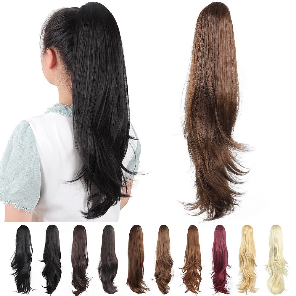 Extension de queue de cheval griffe pour les femmes morceau de cheveux bouclés 24 extensions de cheveux de queue de cheval synthétique très longue & volumineux bouclé ondulé résistant à la chaleur de 2025 ? $13.99 –P3