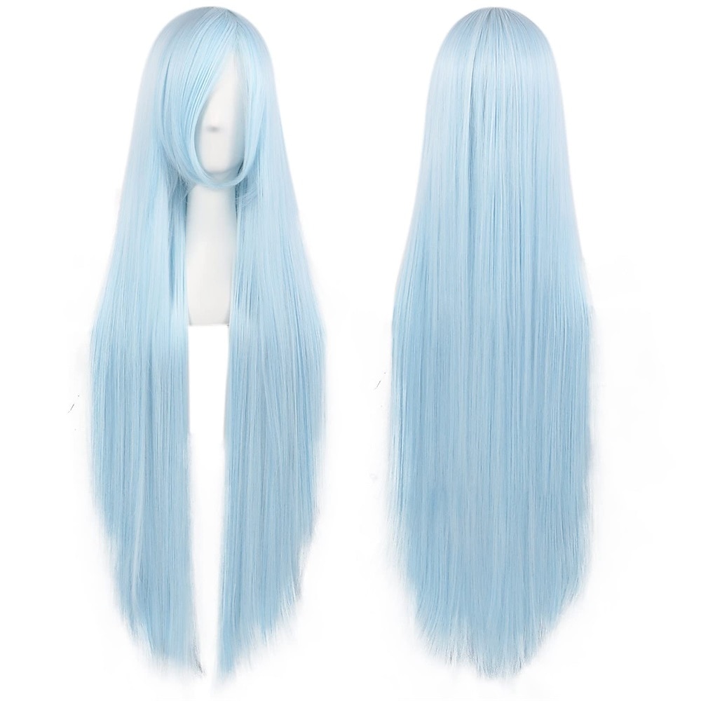 Pastel blue outlet wig outfit