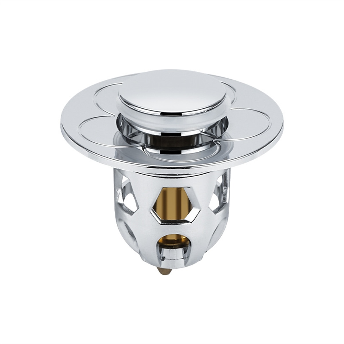 Drain de douche en forme de fleur, 2 pièces, filtre de vidange de bassin à noyau de rebond pop-up, filtre d'évier, bouchon de baignoire, bouchon de bain, gadgets de salle de bains de 2025 ? $8.49 –P2