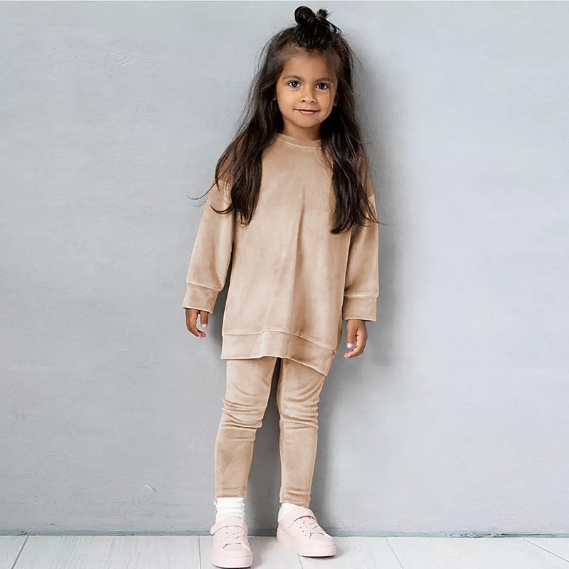 2 предмета Дети (1-4 лет) Девочки Сплошной цвет Crewneck Комплект с капюшоном и спортивными штанами Устанавливать Длинный рукав Спорт на открытом воздухе 3-7 лет Осень Цвет шампанского Розовый Синий 2025 - $20.99 –P3
