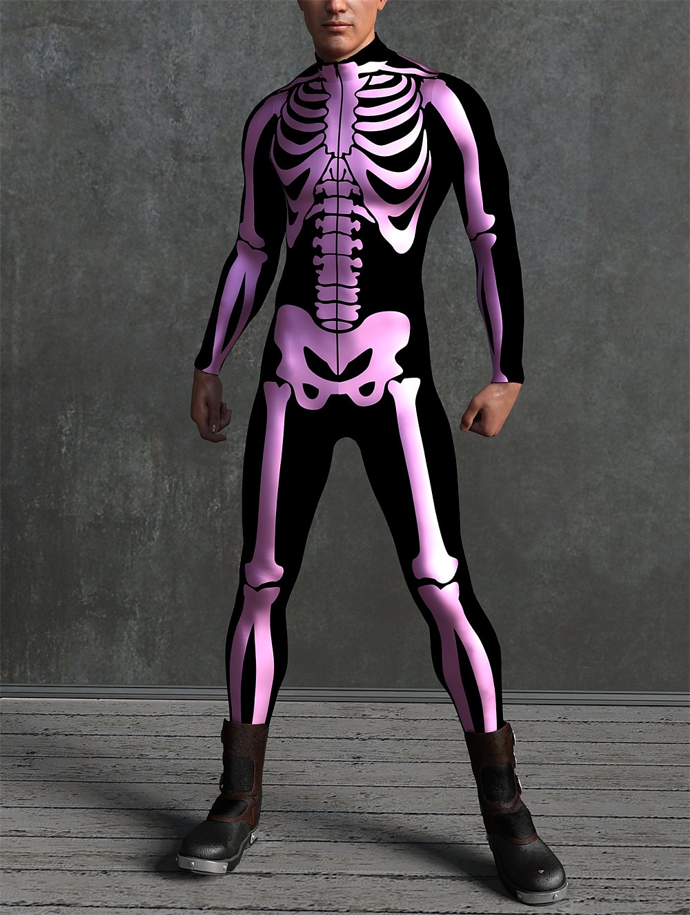 Skeleton Skull Carnival Costume Full Body Suit Cosplay Costume Bodysuits Full Body Catsuit Adults' Men's Women's One Piece Scary Costume Party Halloween Masquerade Mardi Gras Easy Carnival Costume 2025 - $26.99 –P1