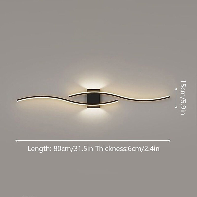 lightinthebox led nástěnná nástěnná lampa vnitřní 60/80cm 2 lehké minimalistické nástěnné světlo dlouhé svítidlo pro domácí dekorace vnitřní nástěnná světla pro obývací pokoj ložnice teplá bílá 2026 - $127.99 –P6