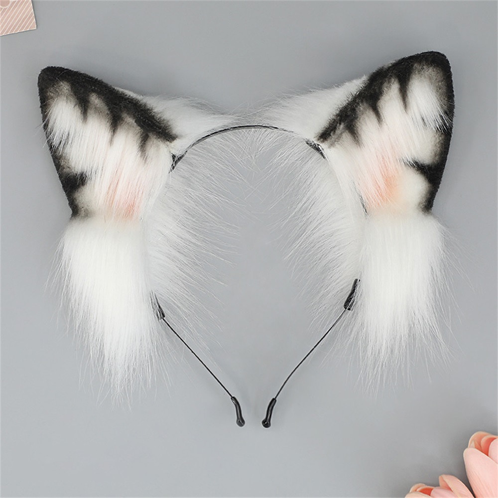 Bonito de pelúcia besta orelha headwear luvas de dedo aberto besta cauda cosplay prop acessórios acessórios para o cabelo conjunto cauda gato de 2026 por $18.99 –P5