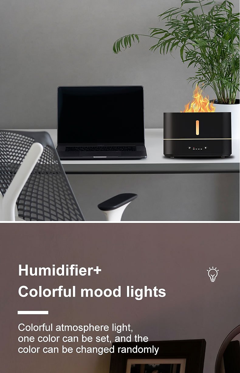 300ml Colorful Flame Aroma Diffuser Air Humidifier Not With Essential Oils For Aromatherapy in Home Office Car 2025 - $33.99 –P9