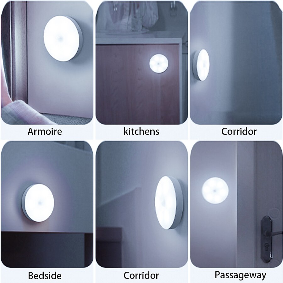 Wireless Motion Sensing Wall Light Charging Night Light Night Automatic Sensing Light Kitchen Bedroom Decorative Light 2025 - $8.99 –P16