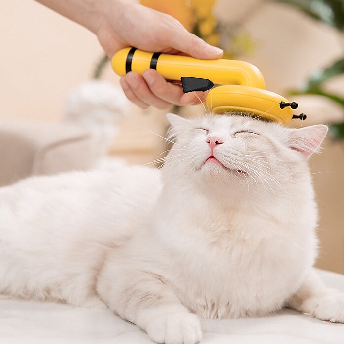 2025年 小さな蜂ペット針コーム猫コームワンボタンヘアコームツールペットコーム  コレクション – $22.99 –P1