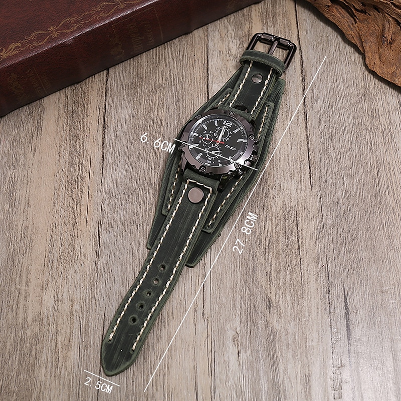 Men Quartz Watch Casual Date Genuine Leather Watch 2025 - $13.99 –P15