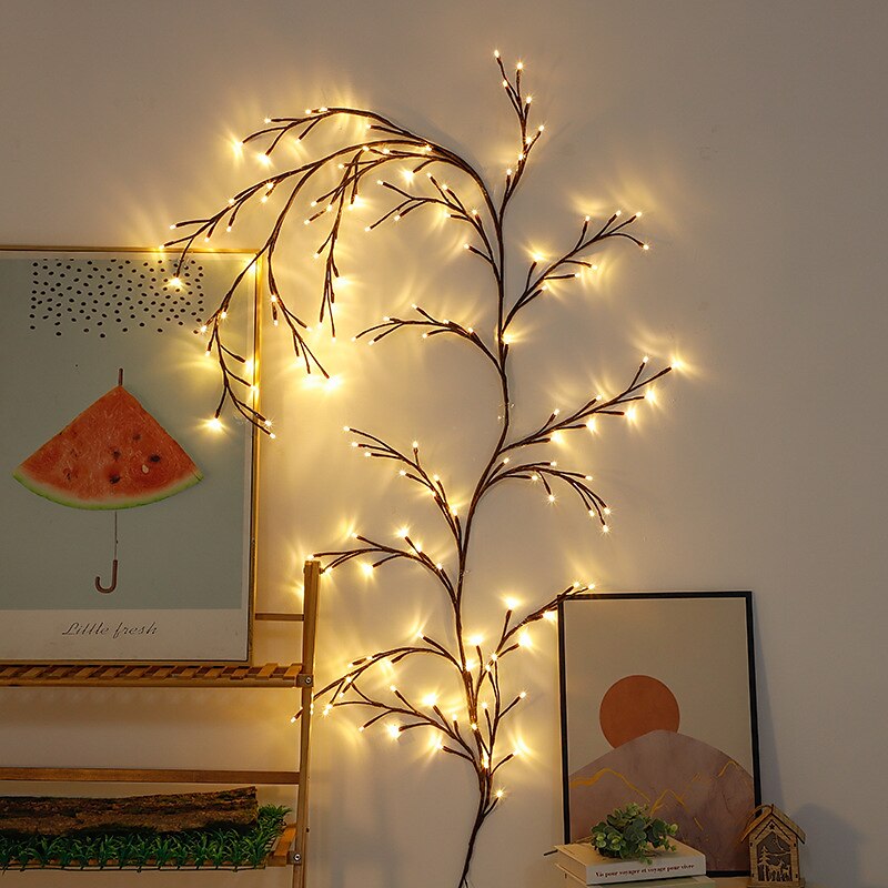 Elegant Wedding Reception Party Bendable Willow Vine Lights 8 Modes for Home Decor 144 LEDs for Christmas Party Holiday Decor Branch Rattan Lamp Festival Wedding Decoration 2025 - $30.99 –P1