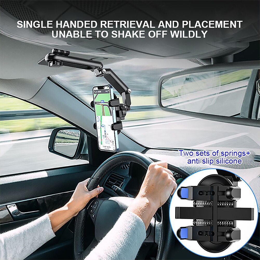 Car Sun visor mobile phone bracket Rotatable Adjustable Multifunction Phone Holder for Car Compatible with All Mobile Phone Phone Accessory 2025 - $16.99 –P9