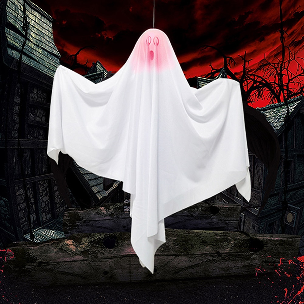 świecące duch dekoracje na halloween na zewnątrz led wiszące duch dla drzew upiorny oświetlony duch wodoodporne wiszące wystrój halloween ozdoby choinkowe do domu patio stoczni trawnik drzewo 2025 - $7.99 –P6