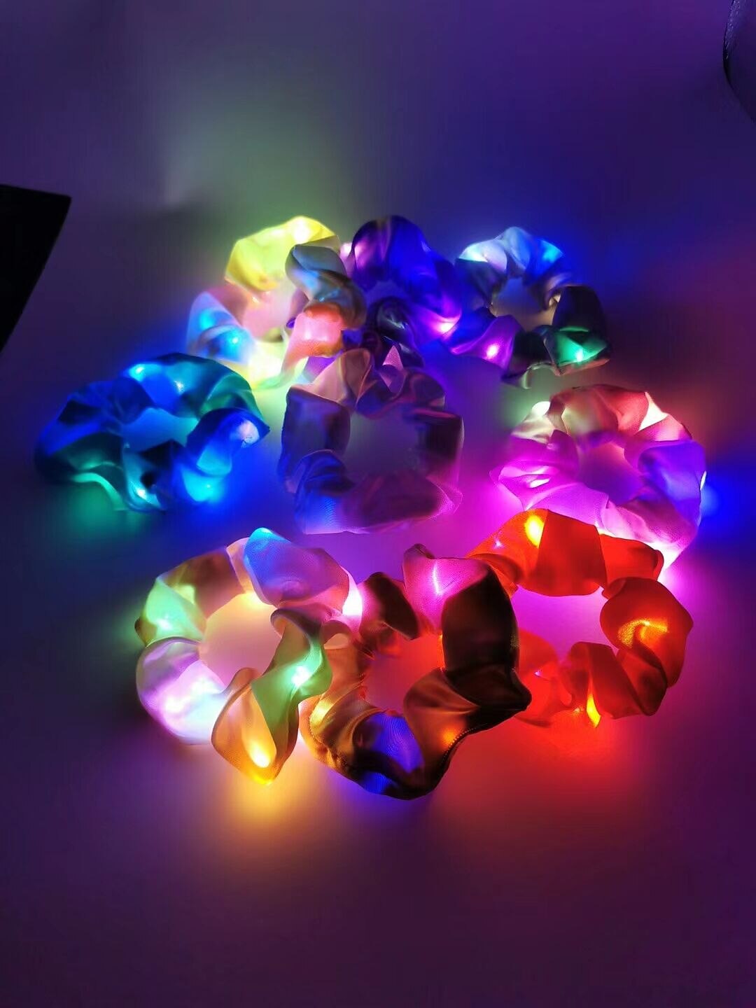 5 pièces led cheveux chouchous lumineux éclairer cheveux chouchous élastique lumière femmes filles bandes de cheveux pour halloween fête de noël de 2025 ? $11.99 –P5