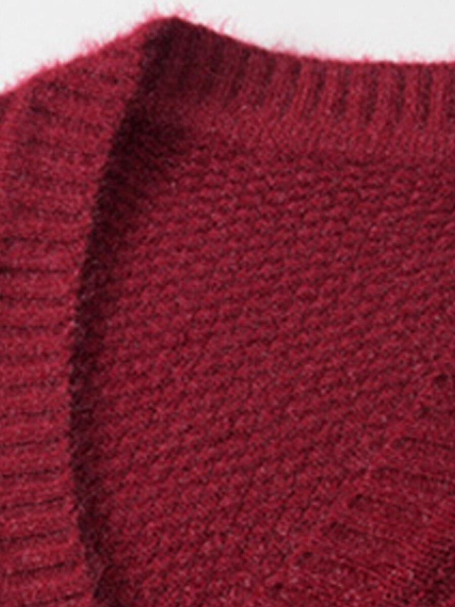 Women's Sweater Vest V Neck Ribbed Knit Polyester Button Pocket Fall Winter Outdoor Holiday Going out Stylish Casual Soft Sleeveless Solid Color claret ArmyGreen Dark Green XL reference (90-110 2023 - US $26.99 –P1