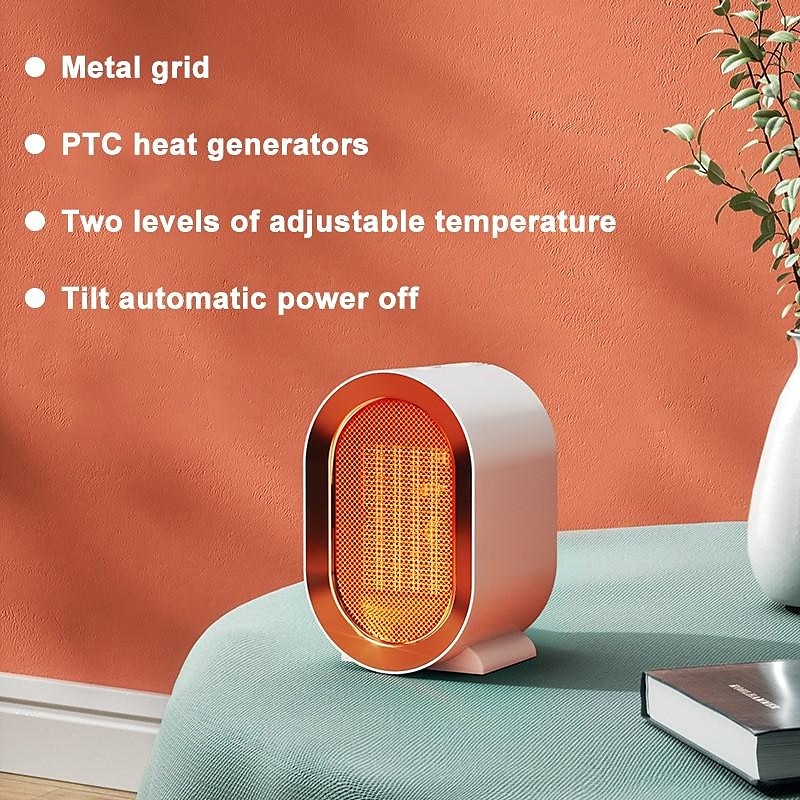 2025年 ポータブル電気ヒーター サーモスタット付き 1200W 安全で静かな PTC セラミックヒーター 最大 20 平方メートルまで加熱 屋内 冬 温風送風機 ミニ ラジエーター ヒーター ファン 家庭用 寝室 バスルーム オフィス ro コレクション – $38.99 –P8