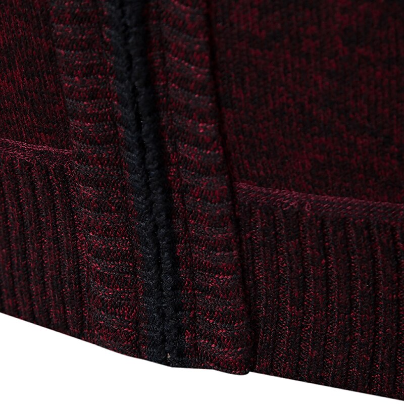 Men's Cardigan Sweater Mens Dress Sweaters Ribbed Knit Regular Knitted Plain Stand Collar Warm Ups Modern Contemporary Daily Wear Going out Clothing Apparel Fall & Winter Wine Red Blue S M L 2025 - $37.99 –P10