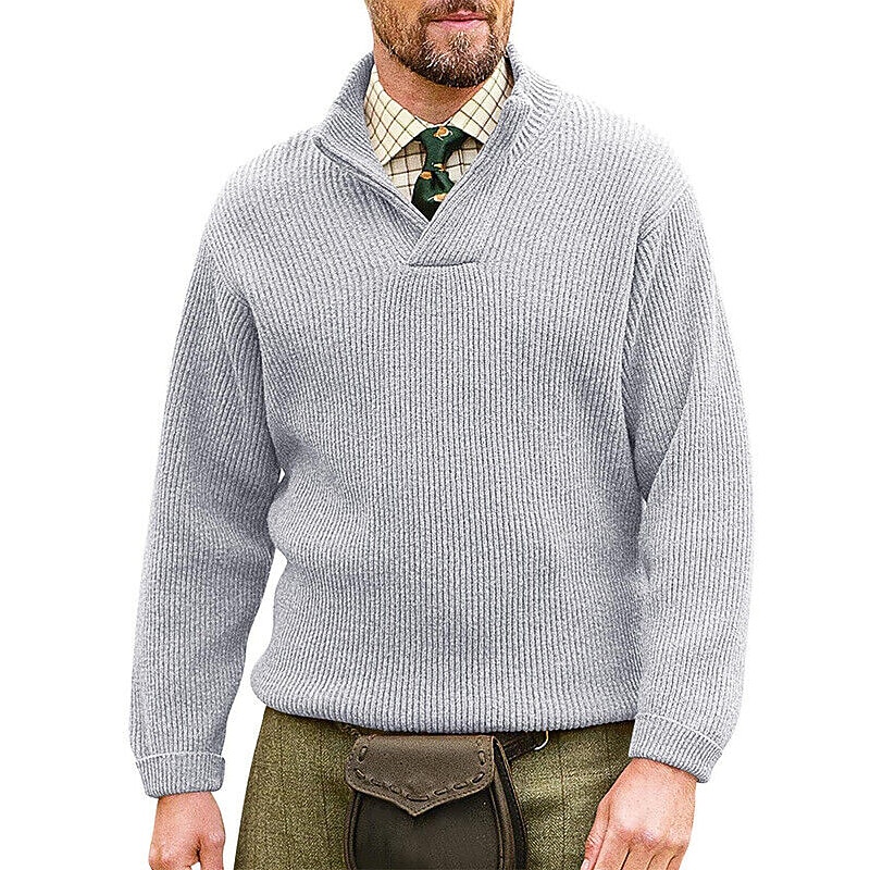 Herren Zur Seite fahren Kurz gestrickt Stricken Lang Gestrickt Solide / einfarbig V Ausschnitt Warm-Ups Freizeitskleidung Bekleidung Bischof Ganzjährig Schwarz Weiß M L XL 2025 - $41.99 –P2