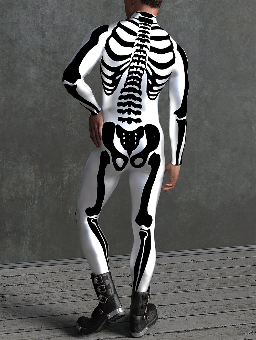Skeleton Skull Carnival Costume Full Body Suit Cosplay Costume Bodysuits Full Body Catsuit Adults' Men's Women's One Piece Scary Costume Party Halloween Masquerade Mardi Gras Easy Carnival Costume 2025 - $26.99 –P11