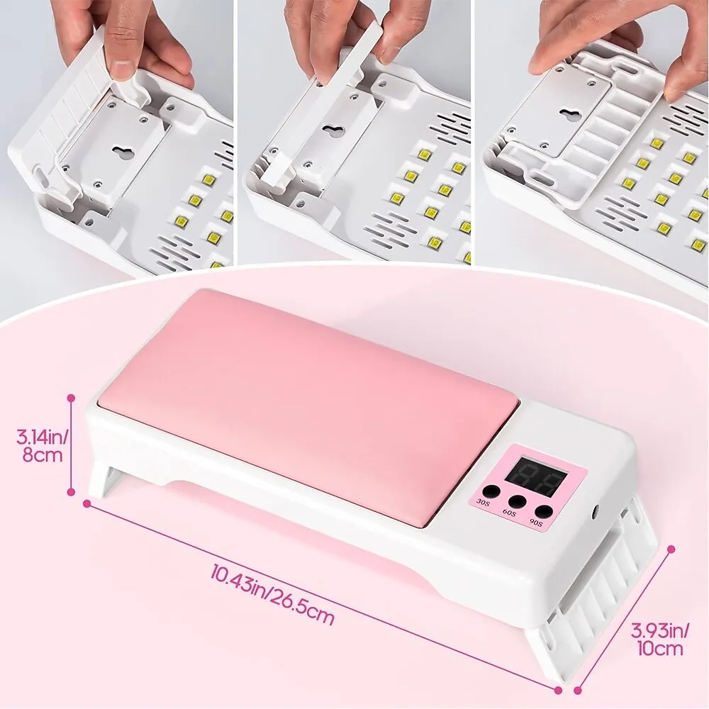 handkudde bekväm bärbar hopfällbar polish gel fototerapilampa led uv torktumlare nageltillbehör utrustning nagelkonstverktyg 2025 - $20.99 –P3