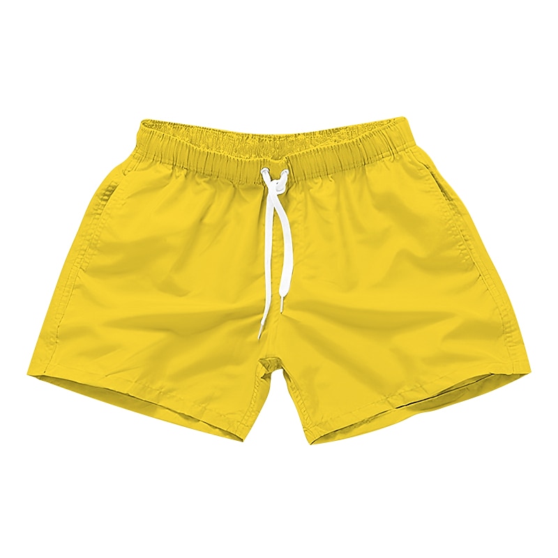 Herr Boardshorts Badshorts Snörning Med fickor Solid färg Vattentät UV Solskydd Simbassäng Hawaiisk Ledig / Sportig Svart Vit Microelastisk 2025 - $12.99 –P2