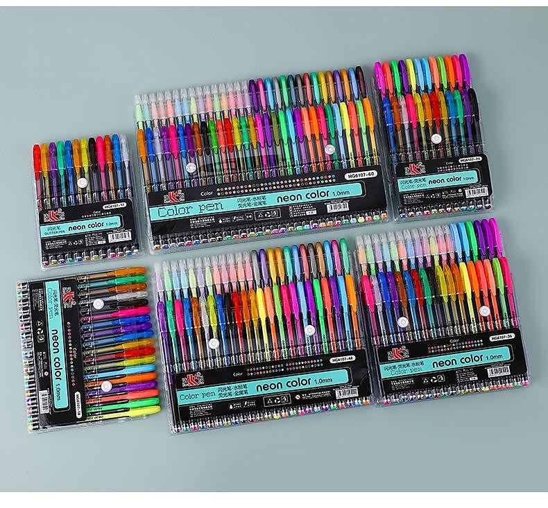 penna gel glitter colore penna neutra penna a sfera penna conto mano stelle luminose lampeggianti per bambini colore speciale per prendere appunti del 2025 a $16.99 –P10