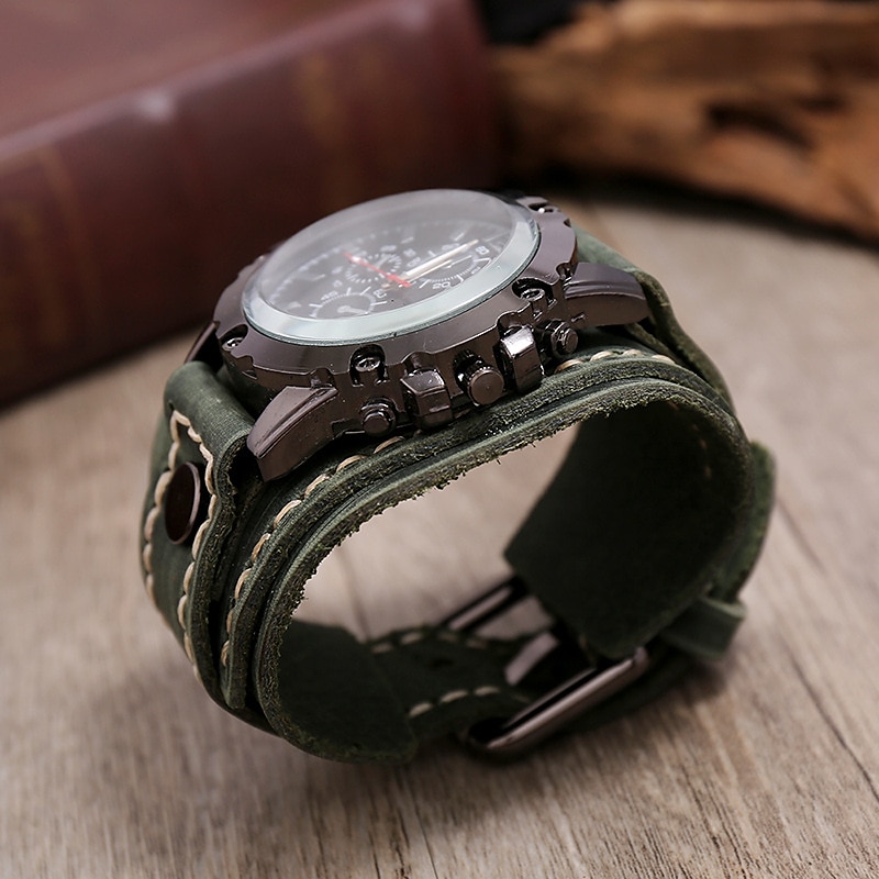 Men Quartz Watch Casual Date Genuine Leather Watch 2025 - $13.99 –P14