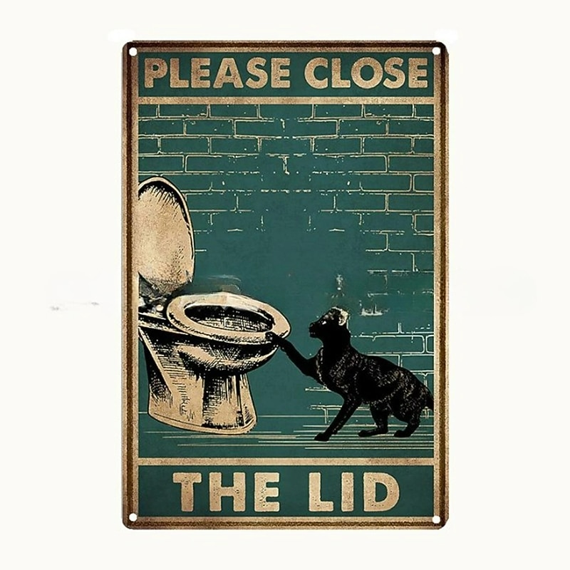 1pc Retro Metal Tin Sign Cute Cat Tin Sign Vintage Kitchen Signs Wall Decor, Painting Wall Hanging for Home Decor Wall Art Metal Tin Sign 20x30cm/8''x12'' 2025 - $10.99 –P4