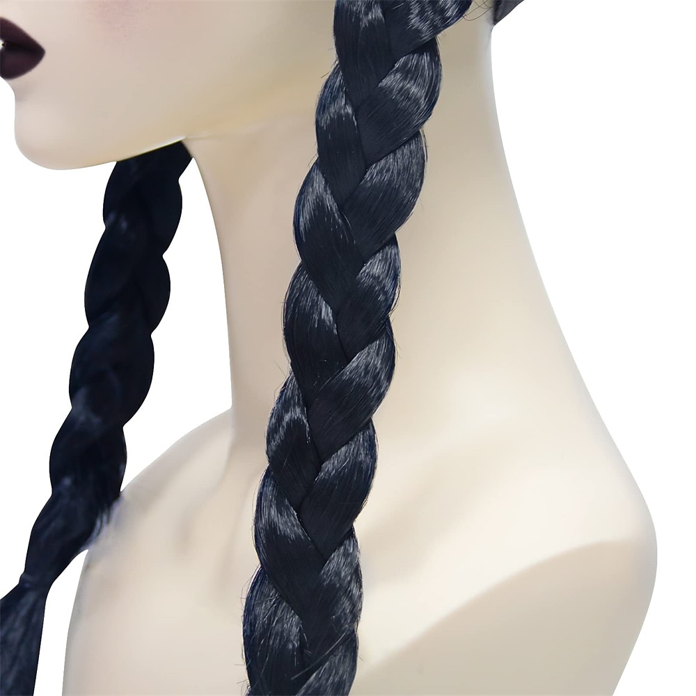 Cosplaypruiken Zwart Recht Synthetisch haar Lang Pruiken Voor meisjes Pruiken Voor feest 2026 - $17.49 –P2