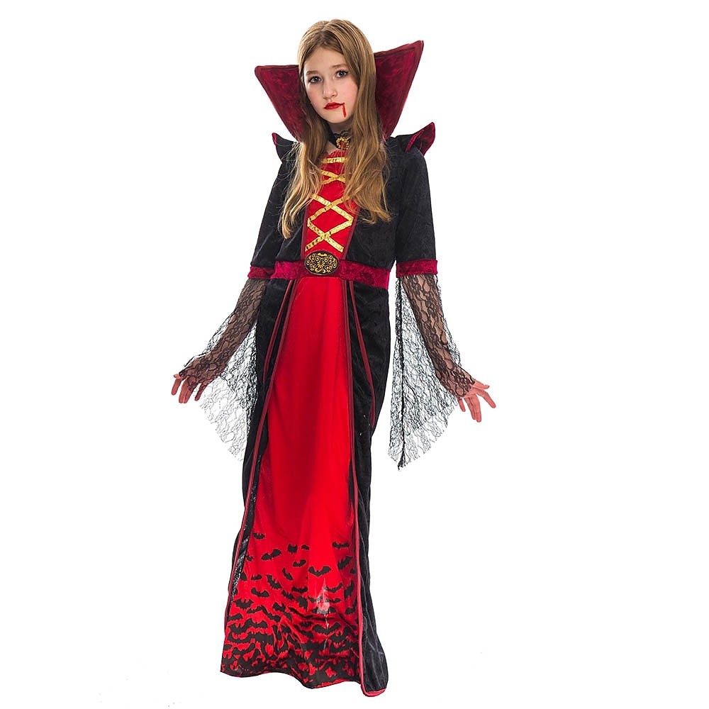 Čerodějnice Upír Filmové a TV kostýmy Valpuržina noc Cosplay kostým Kostým na Večírek Maškarní Dětské Dívčí Úbory cosplay Výkon Párty předvečer Všech svatých Plesová maškaráda Jednoduchý karnevalov 2025 - $43.99 –P2