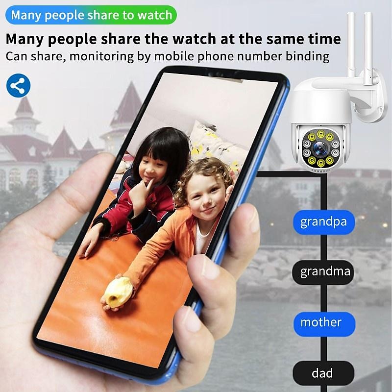 2025年 ワイヤレスwifi ipドームカメラ、屋外防水監視カメラ、cctv irナイトビジョンモーション検出カメラ、双方向オーディオネットワークptzホームセキュリティカメラ、赤ちゃん、店舗、オフィス、ペット、高齢者用  コレクション – $65.99 –P8