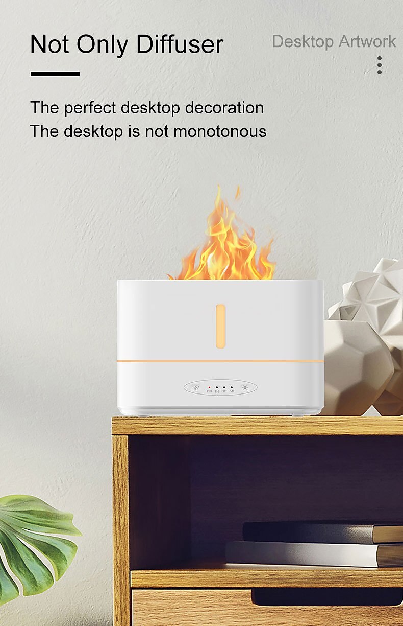 300ml Colorful Flame Aroma Diffuser Air Humidifier Not With Essential Oils For Aromatherapy in Home Office Car 2025 - $33.99 –P3