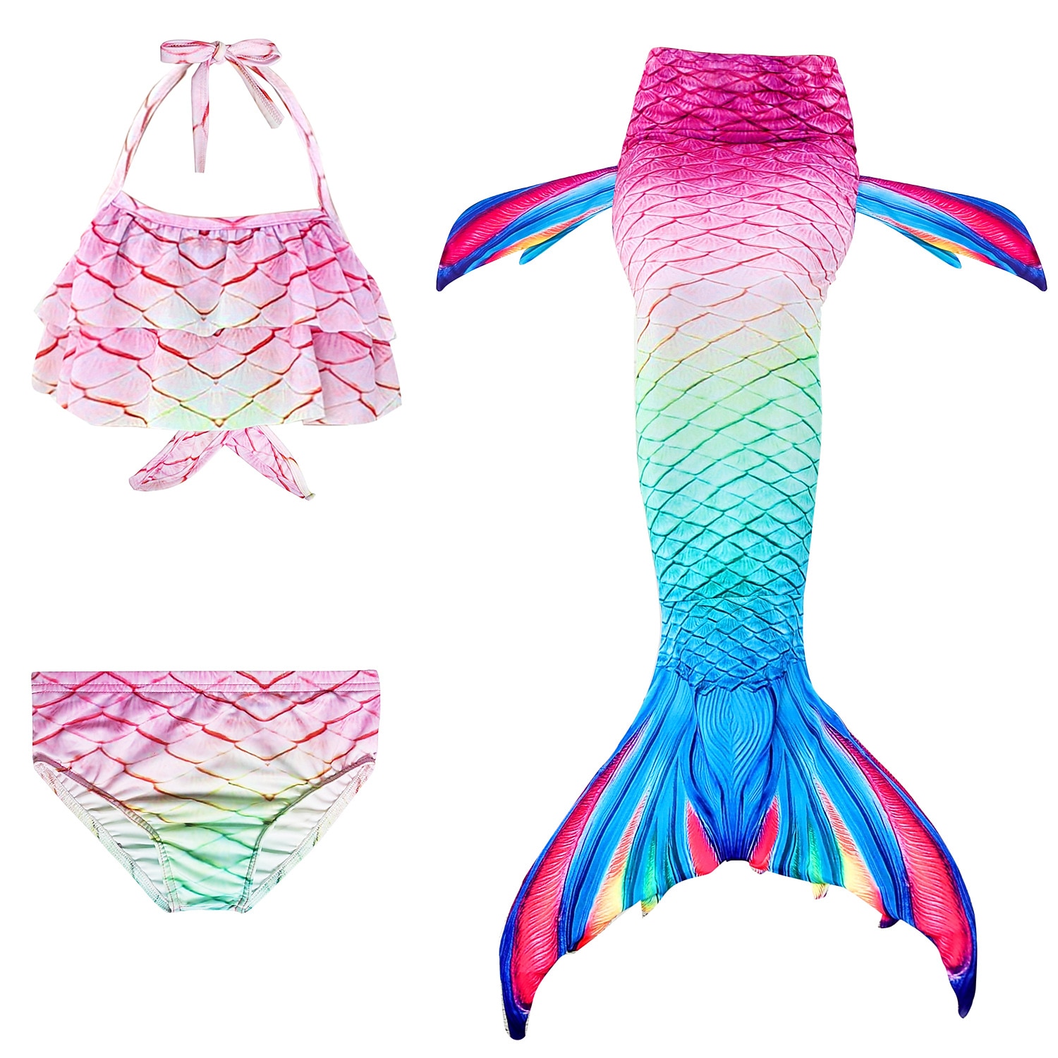 Sellő Ariel Mermaid Tails Fürdőruha Bikini Hableány Szabadság for Lány Gyermek Álarcos mulatság 2026 - $37.99 –P16
