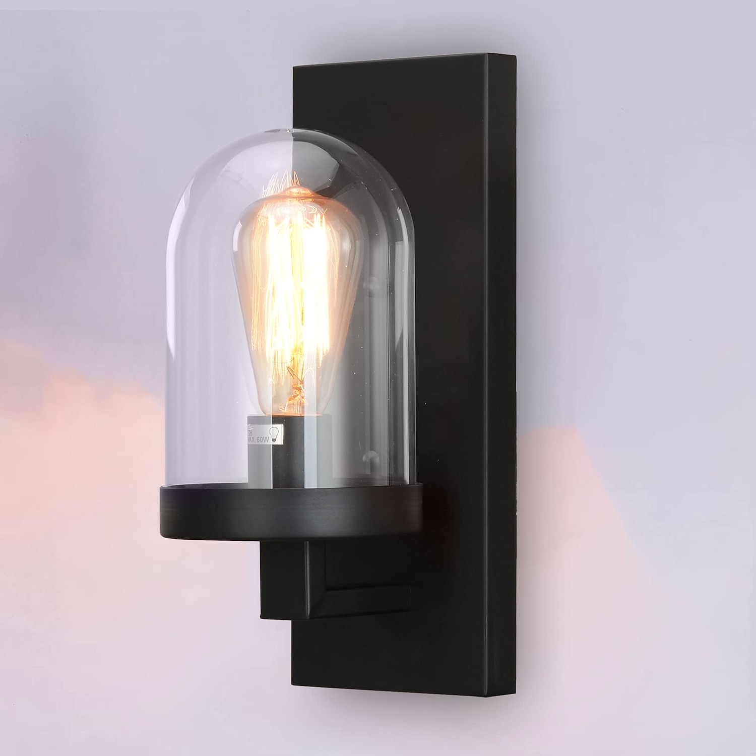 Black Industrial Wall Sconce Lighting Farmhouse Vintage Wall Lamp with Glass Shade Antique Rustic Wall Light for Barn Hallway Entryway Restaurant 110-240V 2025 - $66.99 –P1
